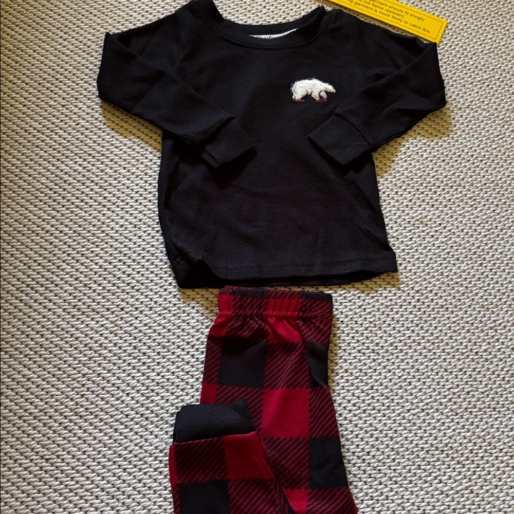 Pajamas toddler boys new size 2T Dearfoams 95% polyester 5% spandex